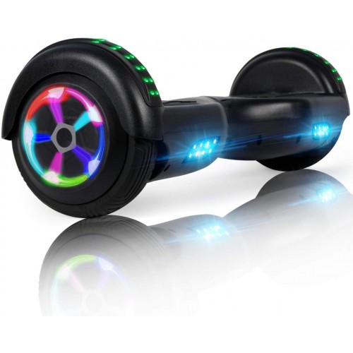 Hoverboard All New Version-HS2.0, Chrome Color & Coating Skins Two Wheels Self-Balancing Scooter with Wireless Speaker Playing Music & Led Wheels Flashing Lights