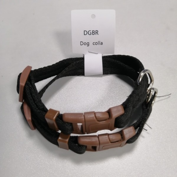 DGBR Circle T Nickel Buckle Latigo Leather Round Dog Collar