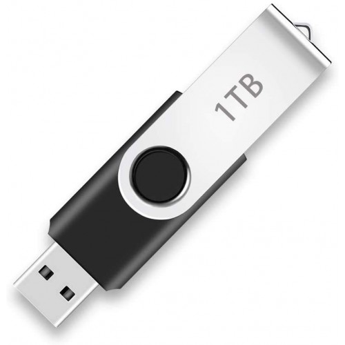 USB 3.0 Flash Drive 1TB, Flash Memory Stick 1000GB with Rotated Design, Ultra High Speed Thumb Drive 1TB with Spead up to 100Mb/s, 1000GB USB 3.0 Data Storage Drive for Computer/Laptop