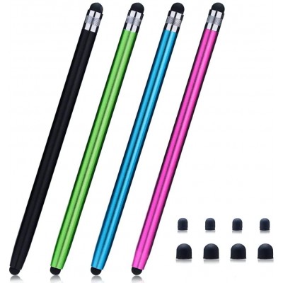 Stylus Pens for Touch Screens (4 Pcs), Sensitivity Capacitive Stylus 2 in 1 Touch Screen Pen with 6 Extra Replaceable Tips for iPad iPhone Tablets Samsung Galaxy All Universal Touch Devices