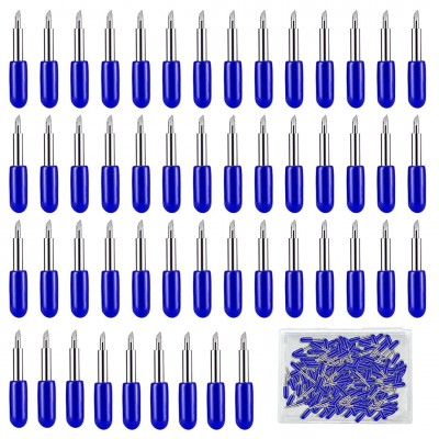 60Pcs Replacement Cutting Blades for Cricut Explore Air/Air 2/Maker Expression, Vinyl Fabric Cutting Replacement Blades Including 60Pcs 60°Blades of Varying Degrees