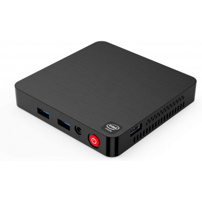 Mini PC T4 Intel Atom x5-Z8500(up to 2.24GHz) Desktop Computer,Windows 10,4G DDR3/64G EMMC Ultra-Thin Mini Computer,4K HD,2.4G/5G Dual WiFi,BT4.0,HDMI/DP Dual Display Output,Gigabit Ethernet