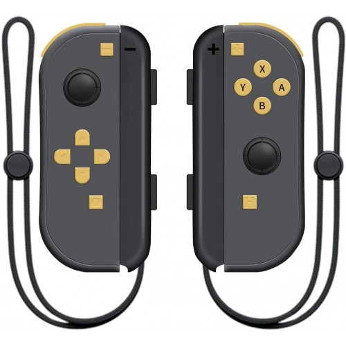 Wireless Controller for Nintendo Switch Left and Right Switch Controller,Switch Controllers Gamepad with Adjustable Turbo Dual Shock Gyro Axi, Black and Gold