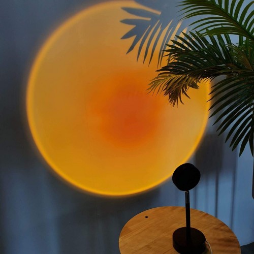 Sunset Lamp Projection Led Light,180 Degree Rotation Sunset Projection Lamp, Night Light Projector Led Lamp, Romantic Projector for Home Party Living Room Bedroom Decor