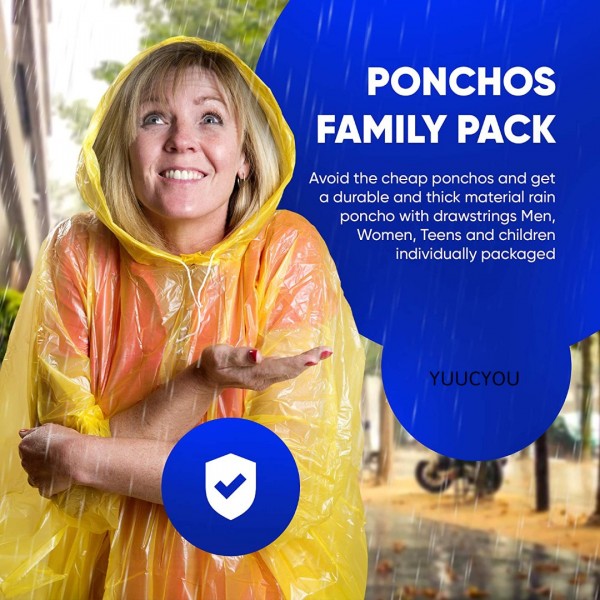 YUUCYOU Rain Ponchos for Children for Traveling Cycling Hiking