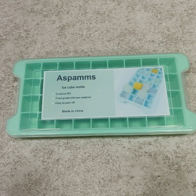 Aspamms New Upgrade Ice cube moulds, Premium Silicone Ice Cube Molds with Lid