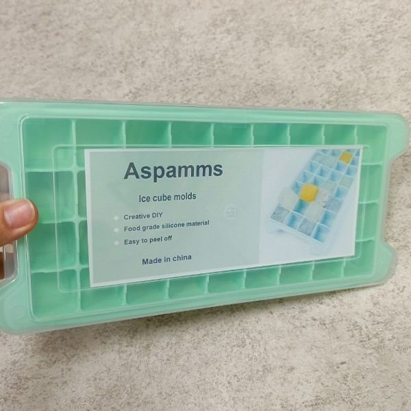 Aspamms New Upgrade Ice cube moulds, Premium Silicone Ice Cube Molds with Lid