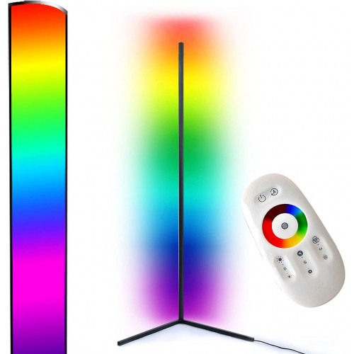 Corner Floor Lamp - Modern RGB Corner Lamp - 356 Mood Lighting Modes - Dimmable 20W LED Corner Lamp - 55" Tall Minimalist Floor Lamp - Metal Color Changing LED Corner Light - 2 Year Guarantee