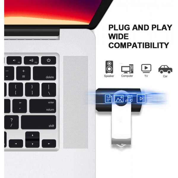 USB 3.0 Flash Drive 1TB, Flash Memory Stick 1000GB with Rotated Design, Ultra High Speed Thumb Drive 1TB with Spead up to 100Mb/s, 1000GB USB 3.0 Data Storage Drive for Computer/Laptop