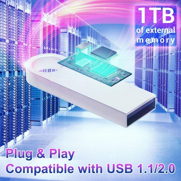 USB Flash Drive (1 TB) High-Speed Data Storage Thumb Stick | Store Movies, Pictures, Documents | PC, Smartphone, Mac Support 