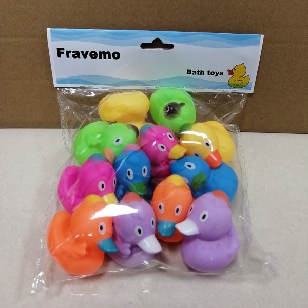 Fravemo Bath Toys Float & Squeak Rubber Duck Ducky Baby Bath Toy