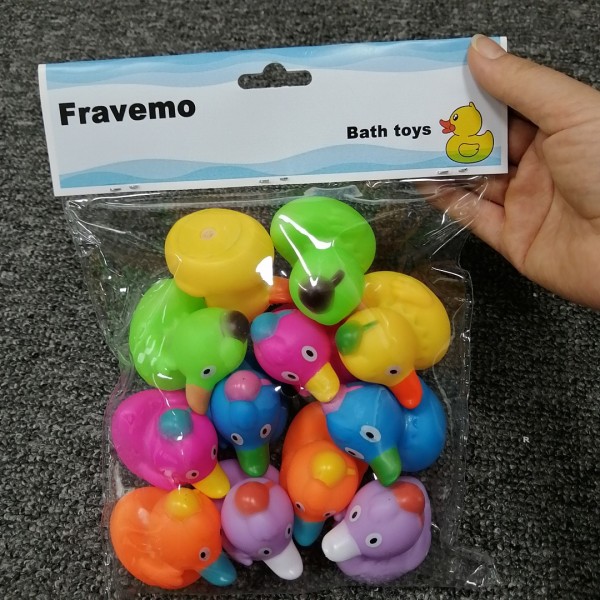 Fravemo Bath Toys Float & Squeak Rubber Duck Ducky Baby Bath Toy