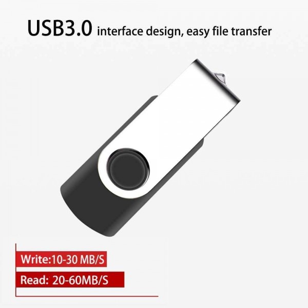 USB 3.0 Flash Drive 1TB, Flash Memory Stick 1000GB with Rotated Design, Ultra High Speed Thumb Drive 1TB with Spead up to 100Mb/s, 1000GB USB 3.0 Data Storage Drive for Computer/Laptop