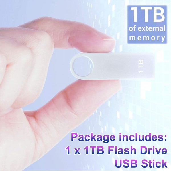 USB Flash Drive (1 TB) High-Speed Data Storage Thumb Stick | Store Movies, Pictures, Documents | PC, Smartphone, Mac Support 