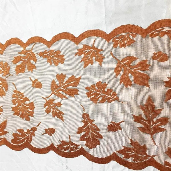 Thanksgiving Table Runner, 13 x 72 Inch Fall Table Runner Thanksgiving Decorations, Maple Leaves Harvest Lace Pumpkin Runner Brow Long Fall Table Line for Thanksgiving Dinner Autumn Seasonal Decor