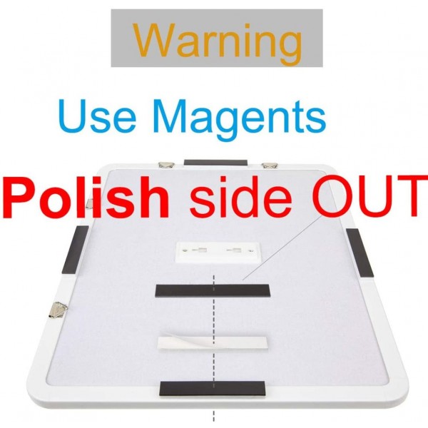 Magnetic Dry Erase Board 8.5 x 11 Whiteboard with Stand on Desk, on Fridge, on Wall 6 Markers and 2 Magnets