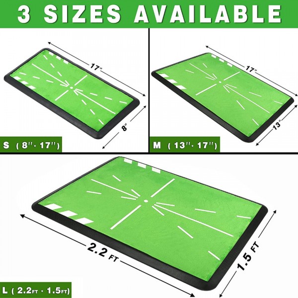 Tracker-PRO Impact Golf Hitting Mat | Analysis Swing Path and Correct Hitting Posture Golf Practice Mat | Advanced Guide and Rubber Backing Golf Training Mat