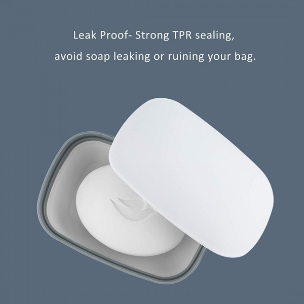 2 Pack White Travel Soap Holder Box