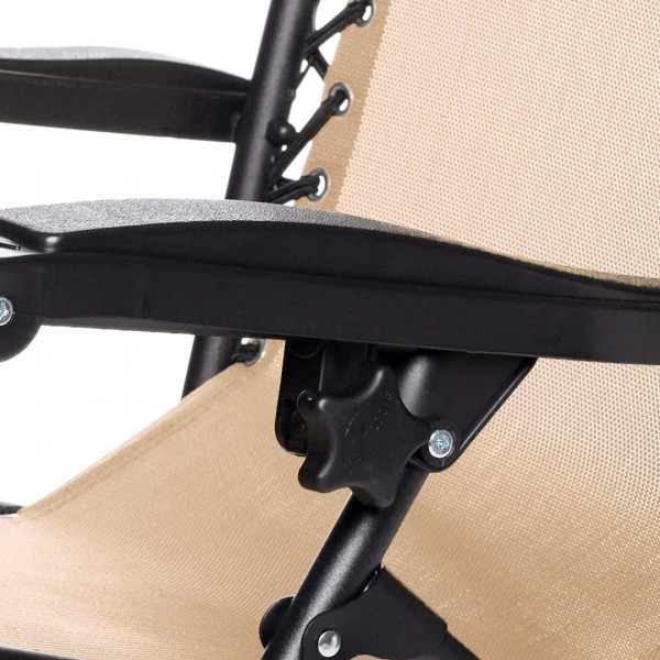 Outdoor Zero Gravity Lounge Folding Chair, Beige