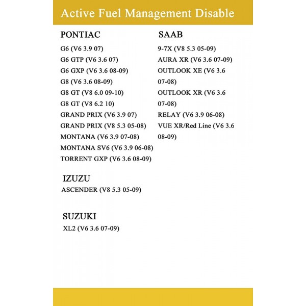 Active Fuel Management Disable Device RA003 fit for GM V8 V6 engine