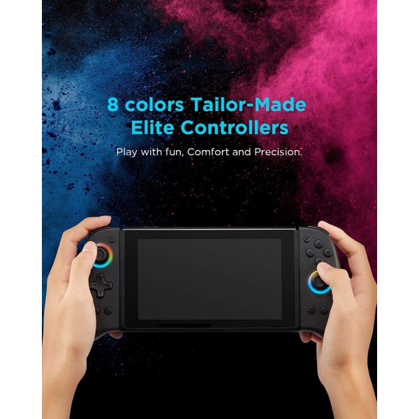 Joy Pad Controller for Switch, Wireless Joy Con Replacement Switch Controller 8 Colors Adjustable LED Joypad Controller with Back Map Button/Turbo/Dual Shock/Motion Control