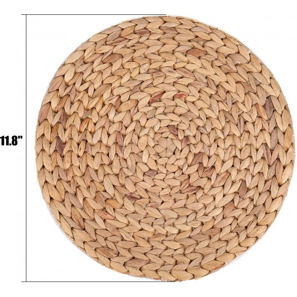 4 Pack 11.8'' Rattan Tablemats and Woven Placemats