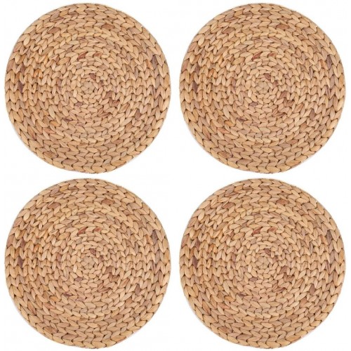 4 Pack 11.8'' Rattan Tablemats and Woven Placemats