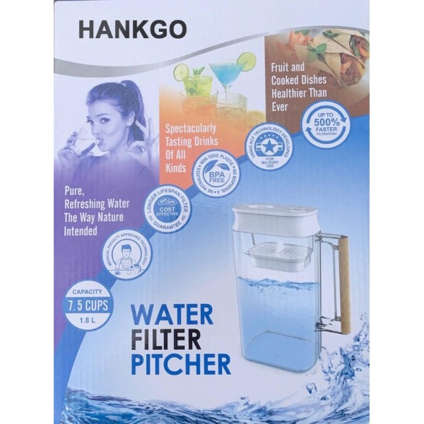 HANKGO Water purifying units, Water Filter Pitcher - Long Lasting 200 Gallons