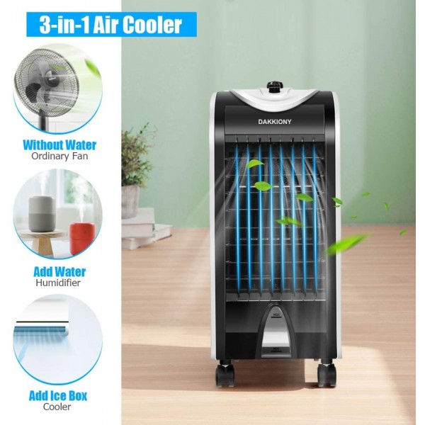 DAKKIONY Air cooling apparatus,3-in-1 Portable Cooling Fan with 3 Speeds and Time Function