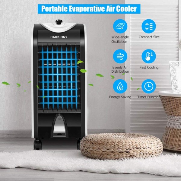 DAKKIONY Air cooling apparatus,3-in-1 Portable Cooling Fan with 3 Speeds and Time Function