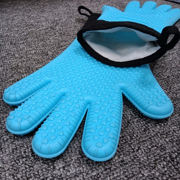 KOEKEOTA Barbecue mitts,Heat Resistant Gloves BBQ Kitchen Silicone Oven Mitts