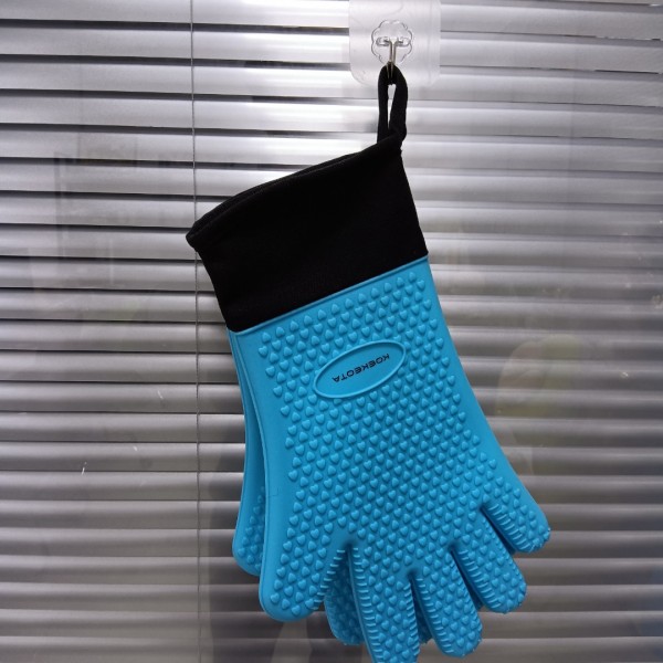 KOEKEOTA Barbecue mitts,Heat Resistant Gloves BBQ Kitchen Silicone Oven Mitts