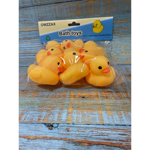 OWZZAX Bath toys Yellow Rubber Bath Ducks Baby Bath Toy 9 Pack