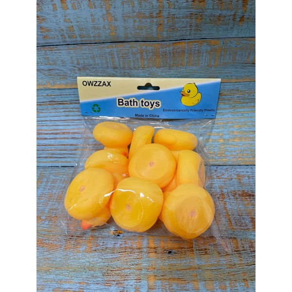 OWZZAX Bath toys Yellow Rubber Bath Ducks Baby Bath Toy 9 Pack