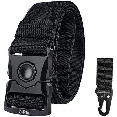 7-PE Belt,Military Style Webbing Riggers EDC Work Belts Heavy-Duty Quick-Release Metal Buckle