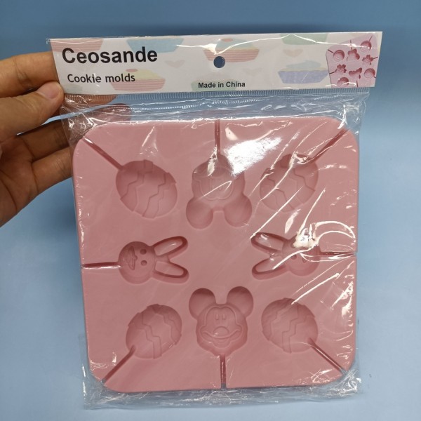 Ceosande Cookie molds,8 Cavity Cartoon Silicone Cake Mold Pan