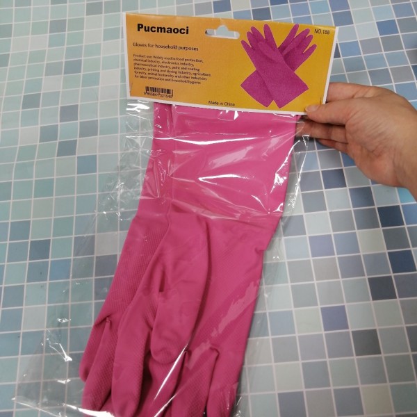 Pucmaoci Gloves for household purposes,Latex Glove for Dish Washing/Cleaning/Multi Purposes