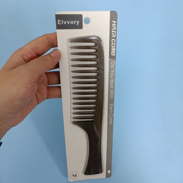 Elvvory Hair combs,Black Wide Tooth Comb Detangling Hair Brush Care Handgrip Comb