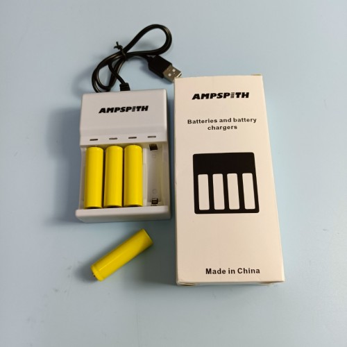 Ampspith batteries and battery charger, Universal battery charger, 4-slot USB battery charger