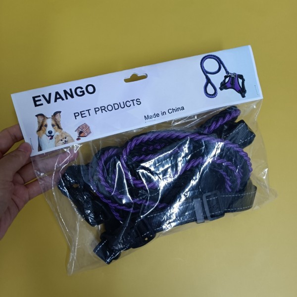 EVANGO pet products, non-tension dog harness and leash set for small and medium dogs/cats, cat harness and leash, for walking escape