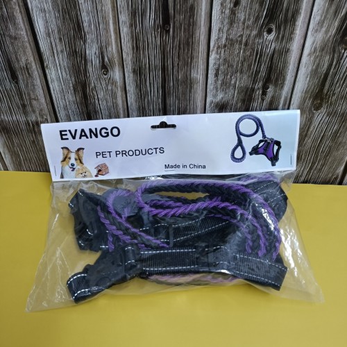 EVANGO pet products, non-tension dog harness and leash set for small and medium dogs/cats, cat harness and leash, for walking escape