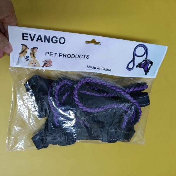 EVANGO pet products, non-tension dog harness and leash set for small and medium dogs/cats, cat harness and leash, for walking escape