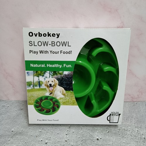 Ovbokey Pet feeding dishes, Slow Feeder Dog Bowl Fun Interactive Expansion Stop Pet Bowl