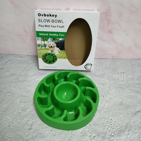 Ovbokey Pet feeding dishes, Slow Feeder Dog Bowl Fun Interactive Expansion Stop Pet Bowl