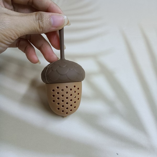 PANSE Tea strainers, Tea Infuser Strainer Silicone Filter Pine Cones Shape Handle Diffuser Non-toxics