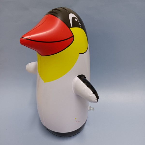 Inzincken Inflatable toys, 1pc 22CM children's inflatable tumbler cartoon penguin sandbag inflatable animal tumbler toy