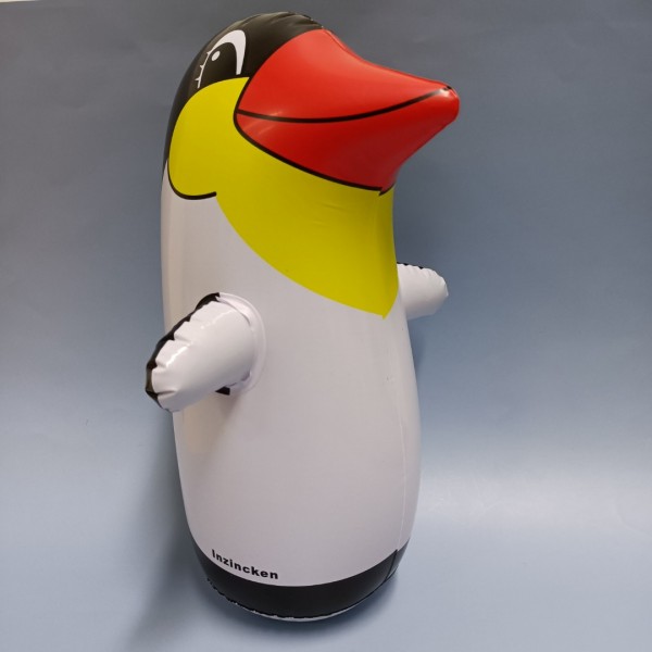 Inzincken Inflatable toys, 1pc 22CM children's inflatable tumbler cartoon penguin sandbag inflatable animal tumbler toy