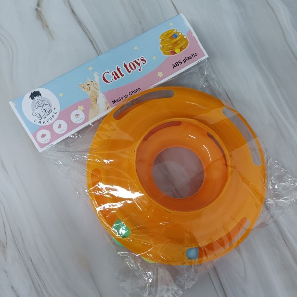 CAREUPET Cat toys - Fun Levels of Interactive Play - Circle Track with Moving Balls Satisfies Kitty’s Hunting