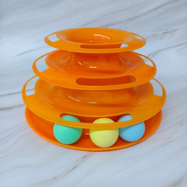 CAREUPET Cat toys - Fun Levels of Interactive Play - Circle Track with Moving Balls Satisfies Kitty’s Hunting