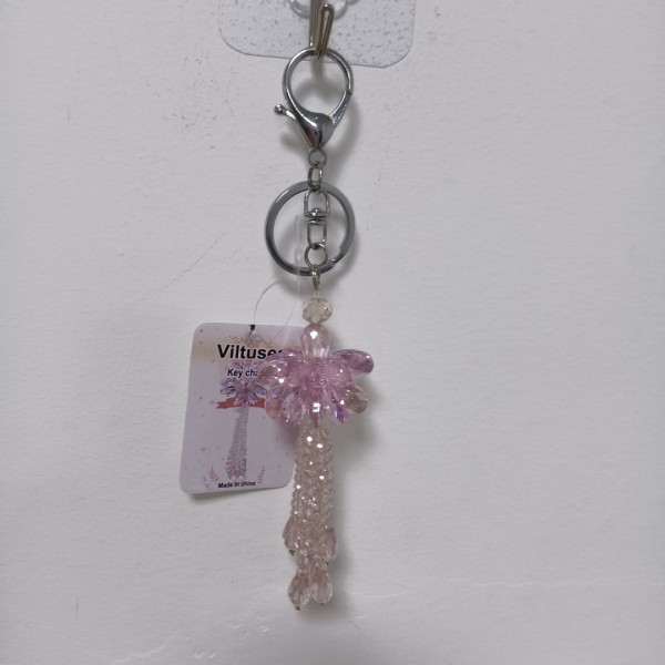 Viltusee Charms for key rings,Crystal glass beads key chain